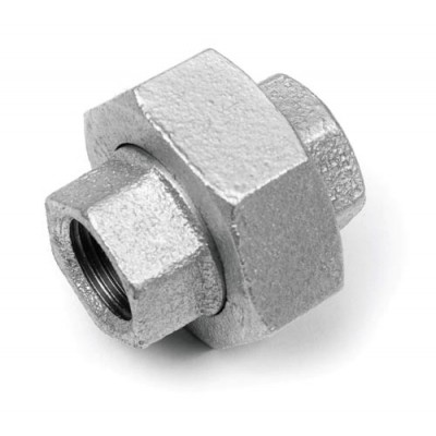 Dwuzłączka ocynkowana płaska z uszczelką gwint wewnętrzny 3/4 cala DN20