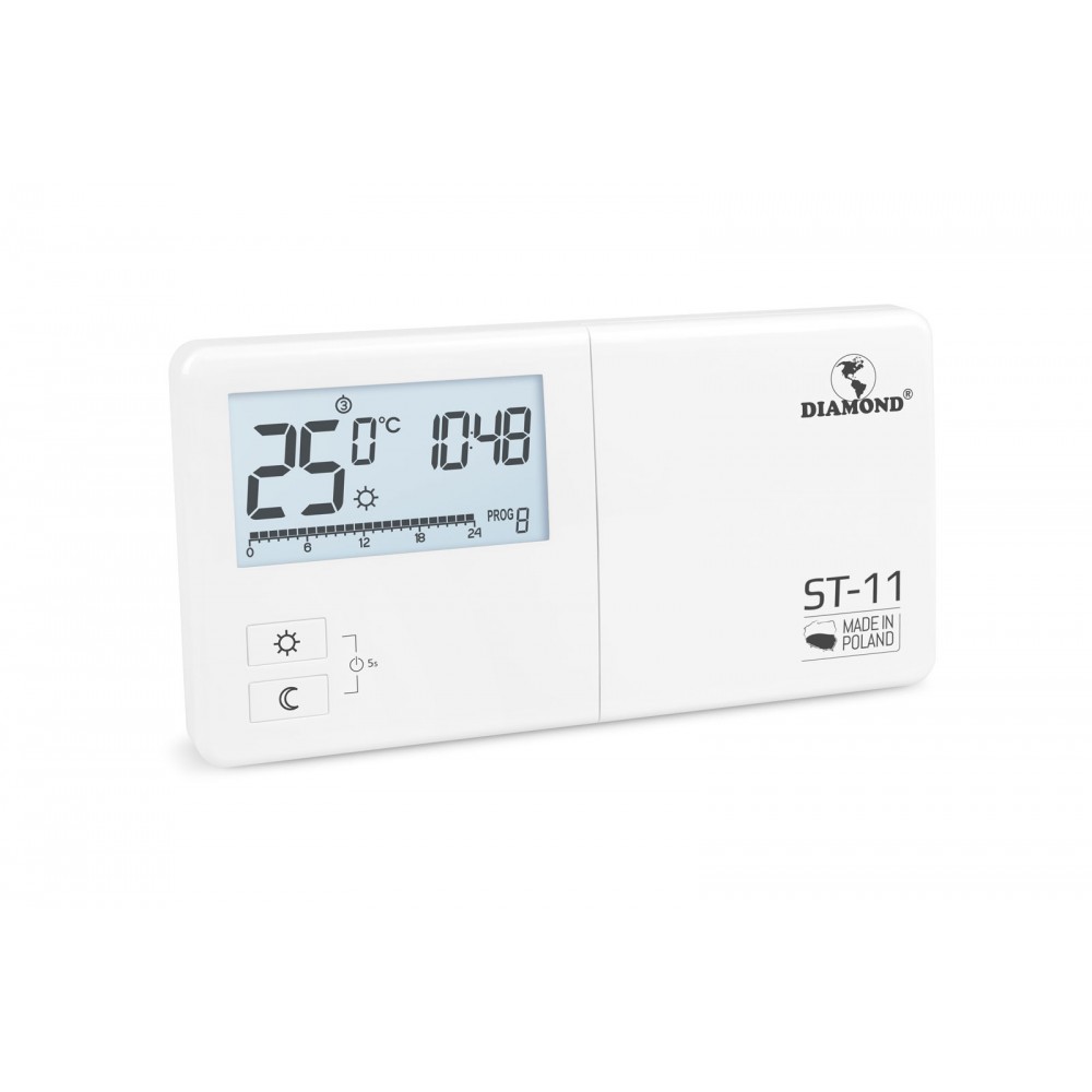 Regulator Temperatury: Tygodniowy, Programowalny, Przewodowy Typ ST-11