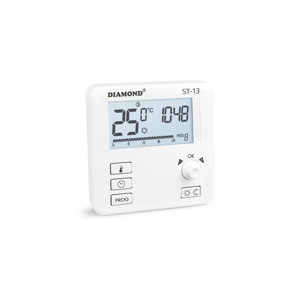Regulator Temperatury: Tygodniowy, Programowalny, Przewodowy Typ ST-13