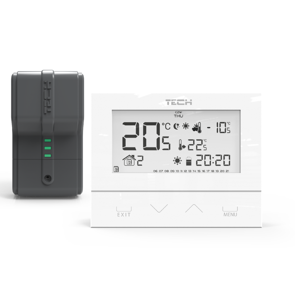 Bezprzewodowy regulator pokojowy dwustanowy TECH ST-292V2