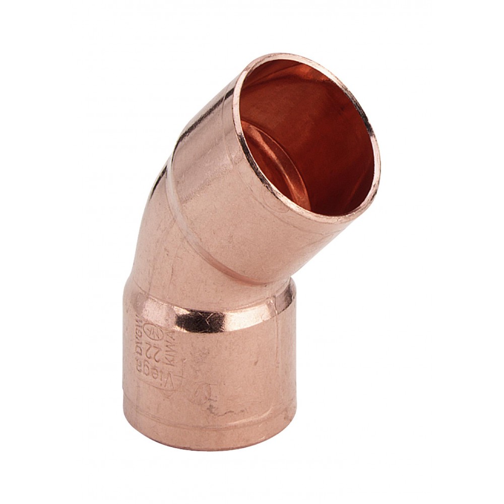 Łuk miedziany 45' dwukielichowy 28mm