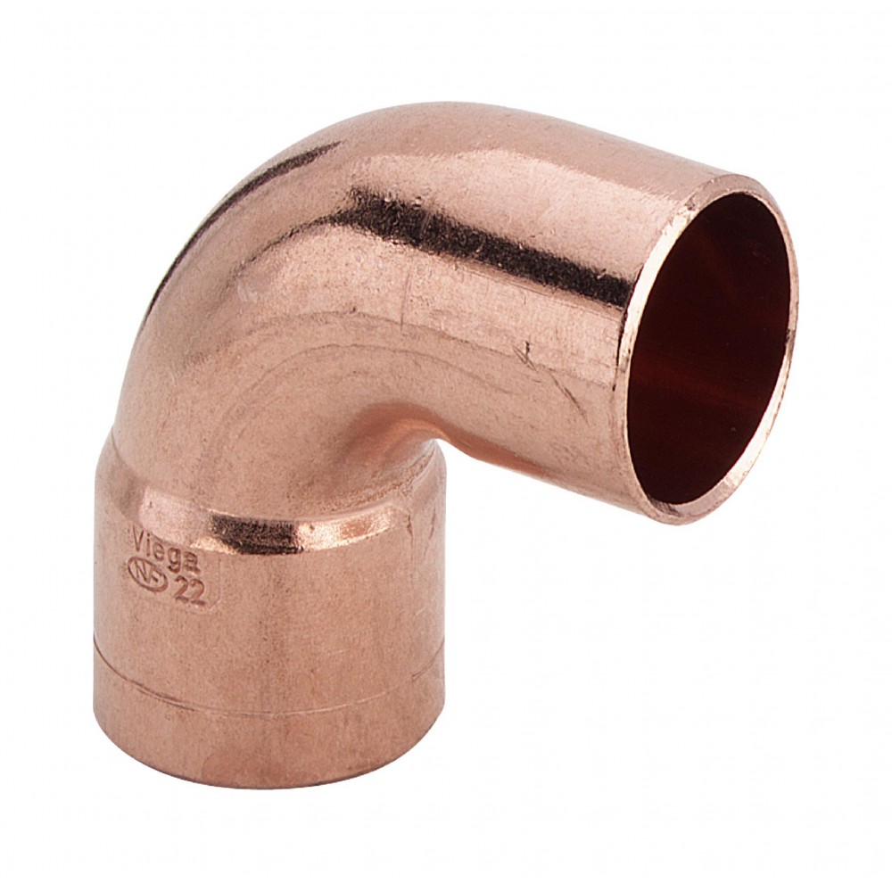 Kolano miedziane jednokielichowe 22mm