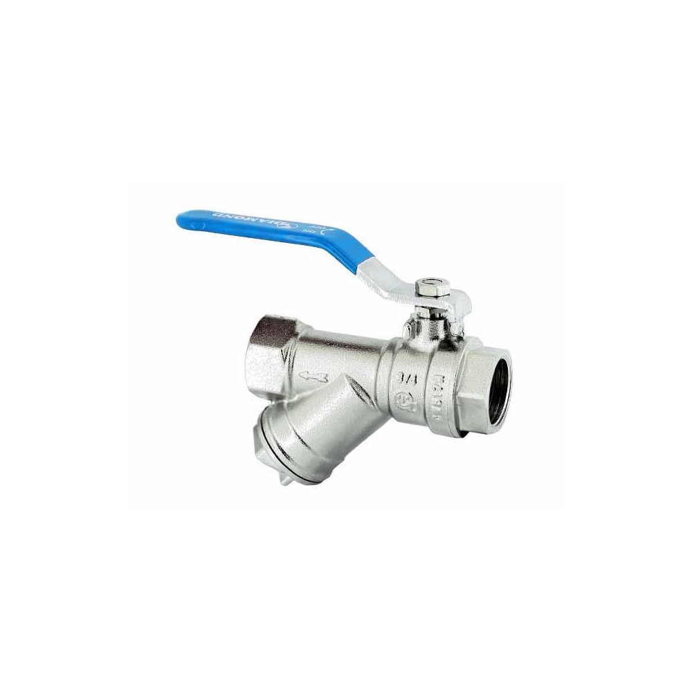 Zawór kulowy z filtrem i dławicą Hiszpan PN30 DN20 3/4 cala