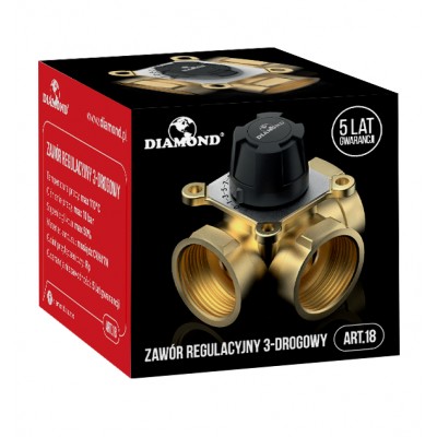 Zawór regulacyjny 3-drogowy DN 40 6/4 cala