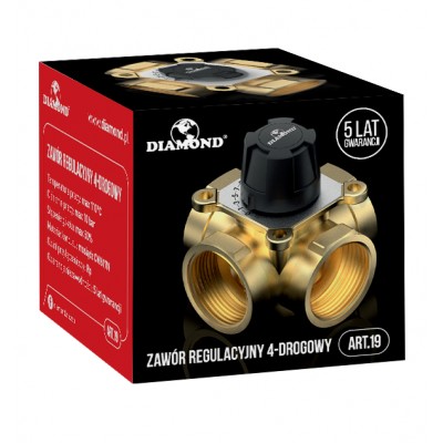 Zawór regulacyjny 4-drogowy DN 25 1 cal