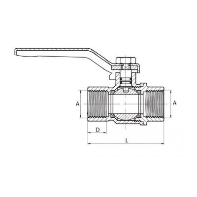 Zawór kulowy do gazu DN25 1 cal