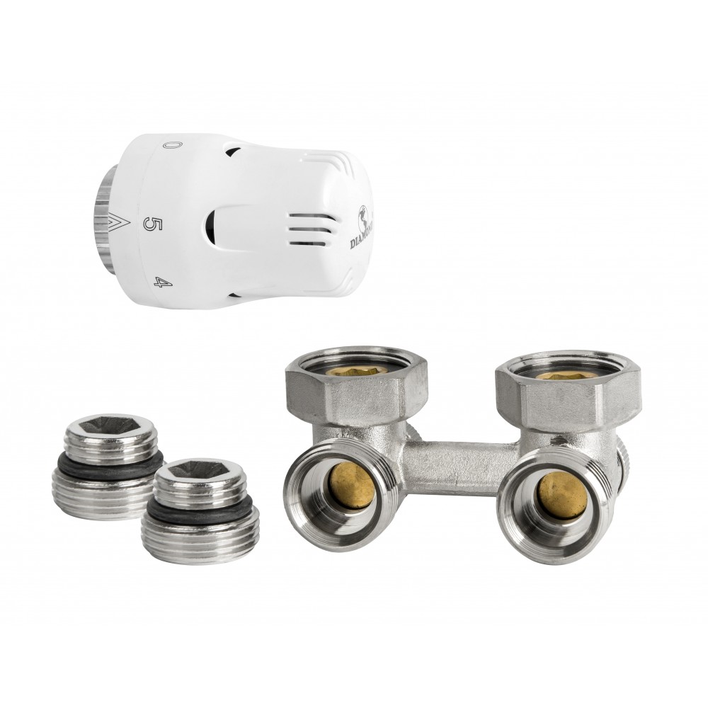 Zestaw termostatyczny do grzejnika typ V  kątowy DN15