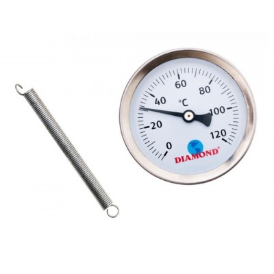Termometr przylgowy śr 63mm 0-120 C