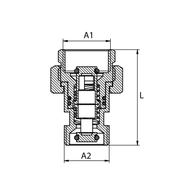 Śrubunek z zaworami zwrotnymi do naczynia wzbiorczego 3/4