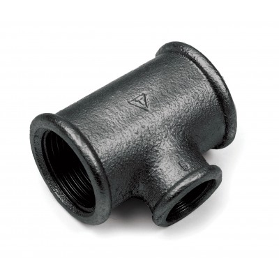 Trójnik redukcyjny czarny 6/4x1/2x6/4 cala DN40x15x40