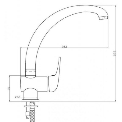 Bateria zlewozmywakowa jednouchwytowa stojąca typ C Fidżi