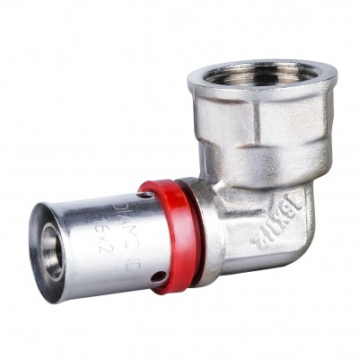 Kolano pex press zaciskane z gwintem wewnętrznym 20x3/4