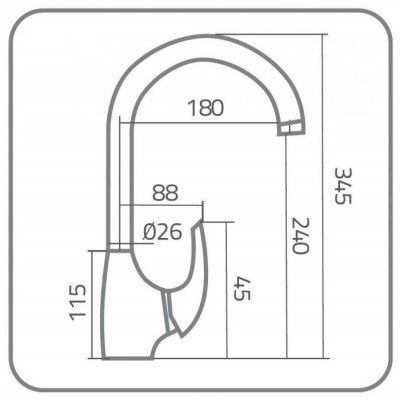 Bateria zlewozmywakowa jednouchytowa stojąca typ C Ibiza