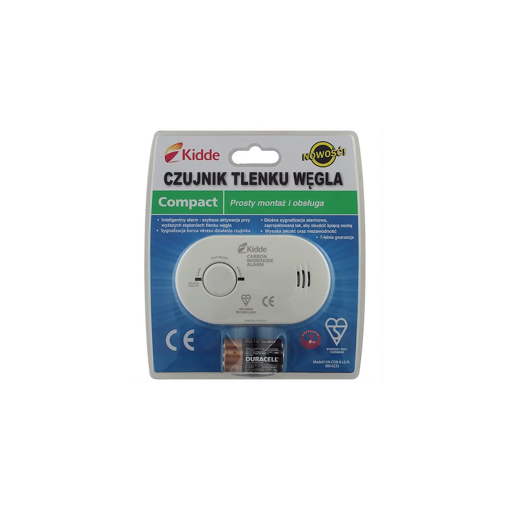 CZUJNIK TLENKU WĘGLA KOMPAKTOWY, Z BATERIAMI 5CO