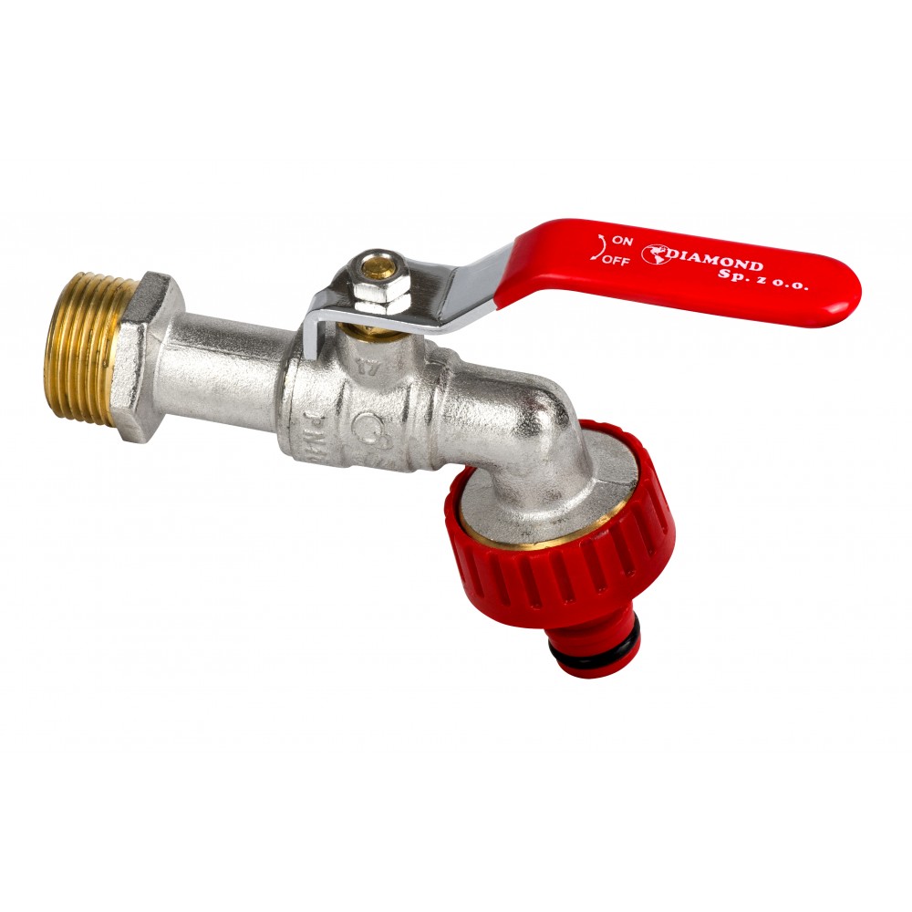 Zawór kulowy czerpalny z szybkozłączem DN20 3/4 cala