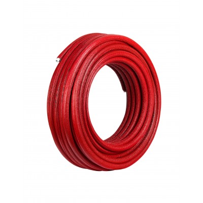 Rura Pex/Al/Pex 16 x 2 mm w otulinie czerwonej 6mm zwój 50mb