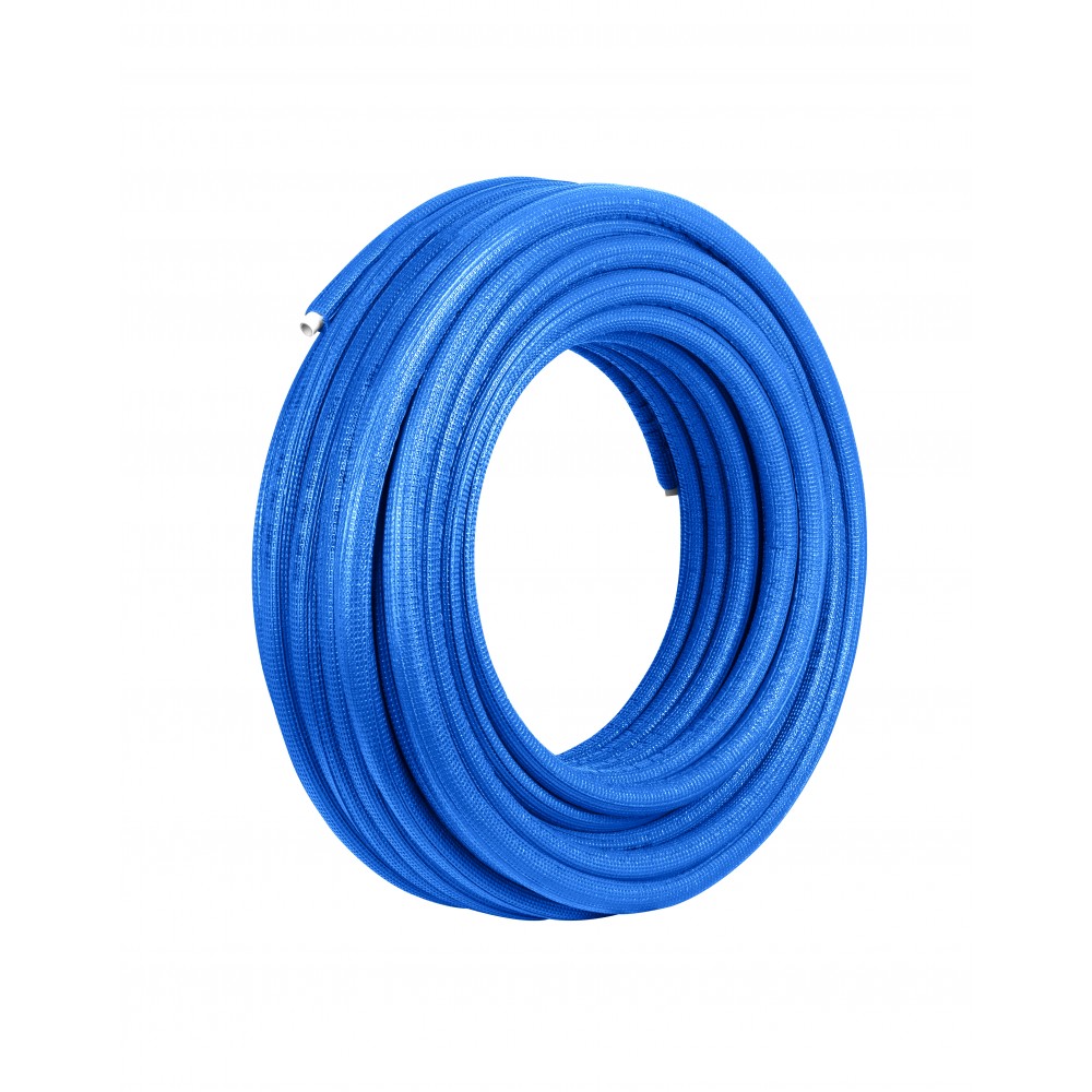 Rura Pex/Al/Pex 16 x 2 mm w otulinie niebieskiej 6mm zwój 50mb