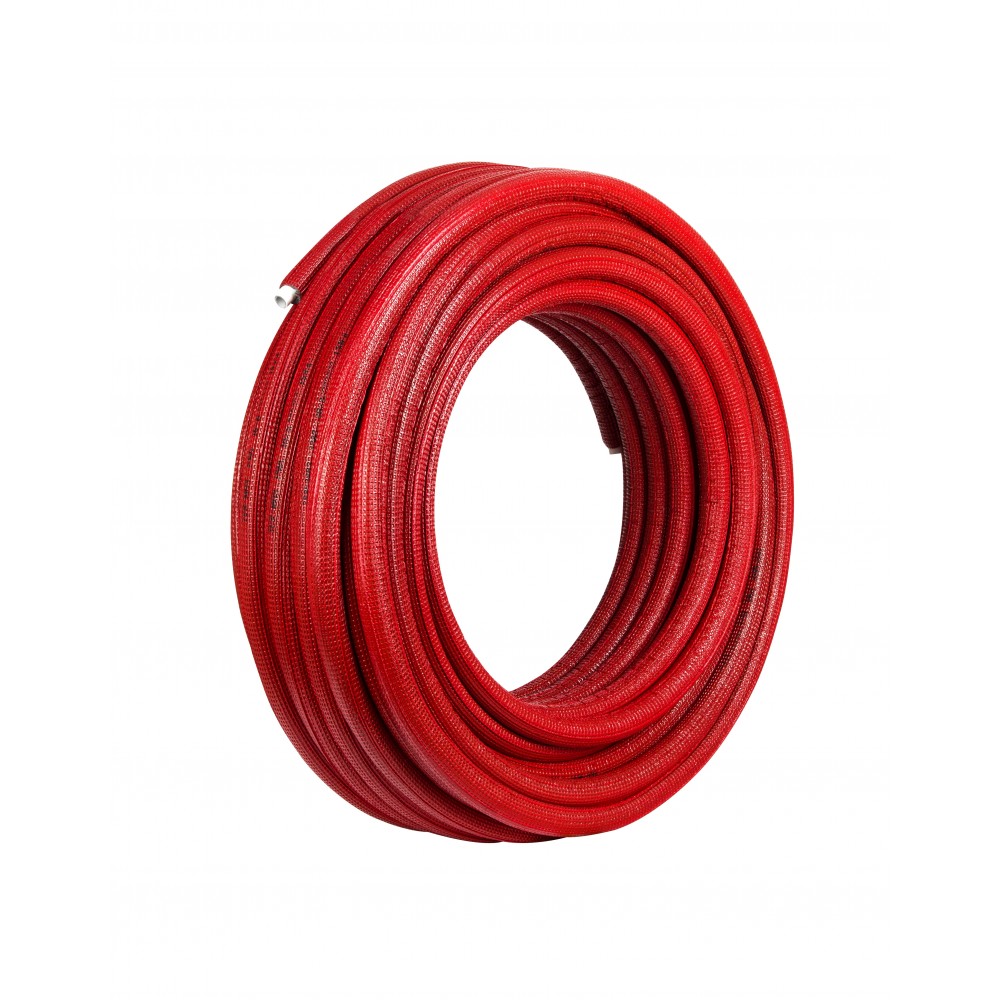 Rura Pex/Al/Pex 20 x 2 mm w otulinie czerwonej 6mm zwój 50mb