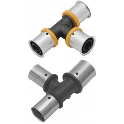 Trójnik KAN-therm Press PPSU z pierścieniem zaprasowywanym 25x25x25 równoprzelotowy