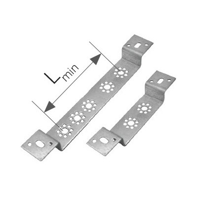 Płytka montażowa do podejść do baterii odsadzona, wersja podwójna L=50mm