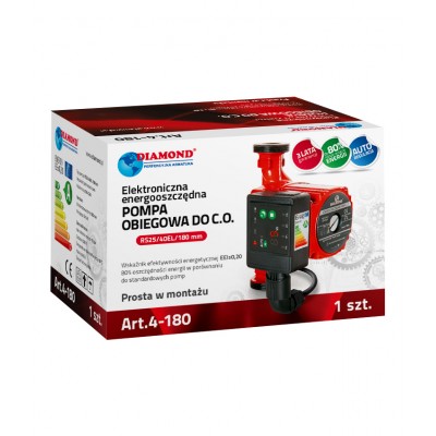 Elektroniczna, energooszczędna pompa c.o. RS 25/60/180mm
