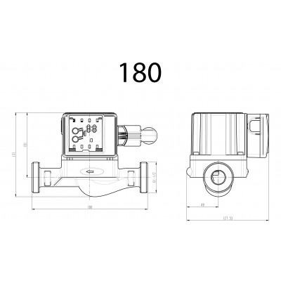 Elektroniczna, energooszczędna pompa c.o. RS 25/60/180mm