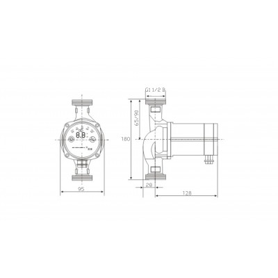 Elektroniczna, energooszczędna pompa c.o. 25-40/180
