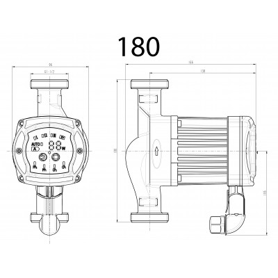 Elektroniczna, energooszczędna pompa c.o. NEWRS 25/60/180mm
