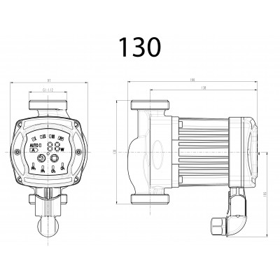 Elektroniczna, energooszczędna pompa c.o. NEWRS 25/40/130mm