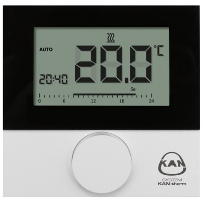 Termostat przewodowy pokojowy z wyświetalaczem ogrzewanie/chłodzenie LCD BASIC+ Control 24V
