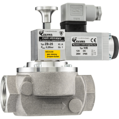 Zawór grzybkowy odcinający ZB-20